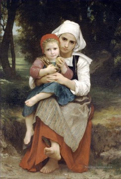 William Adolphe Bouguereau œuvres - Frère et soeur bretons réalisme William Adolphe Bouguereau